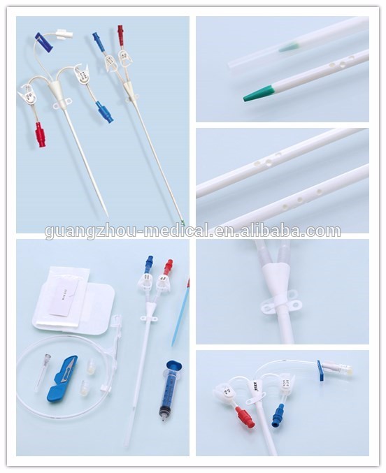 Disposable Medical Hemodialysis Catheter Single Double Triple Lumen