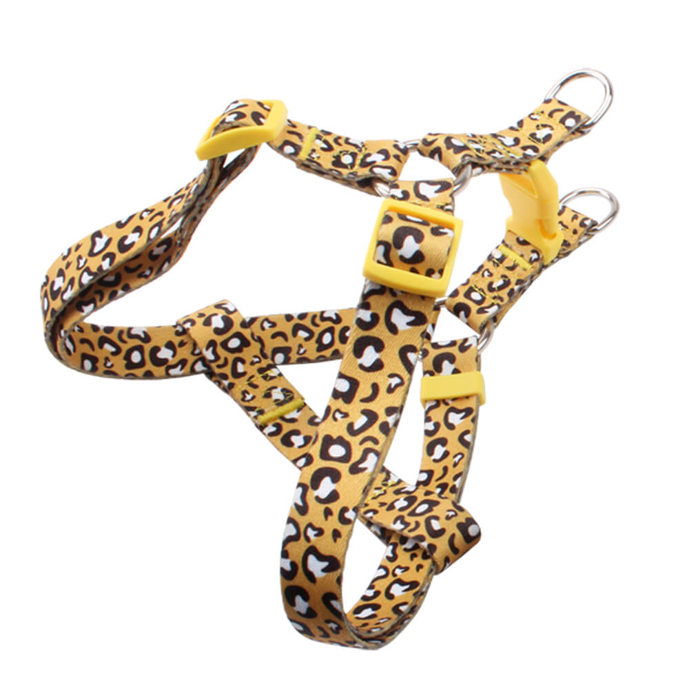 leopard print pet harness