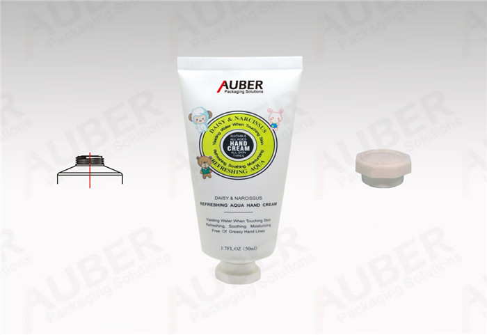 Auber White ABL tubes in Dia 35mm with Octagonal Caps for Hand Cream