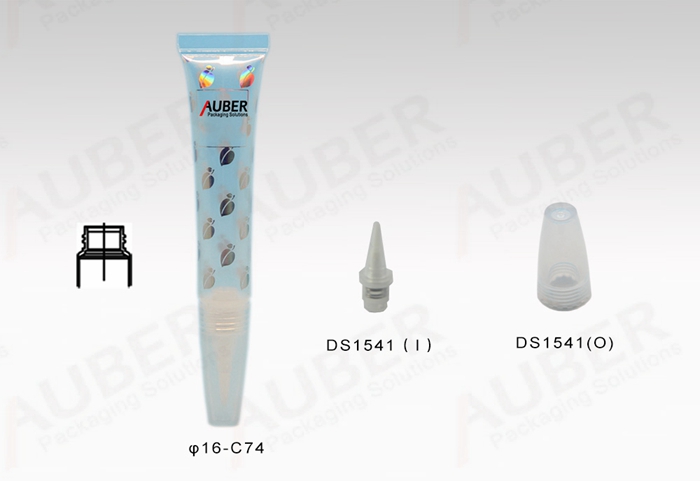 Auber D16mm Blush Lip Gloss Tubes with Hot Stamping Decorations