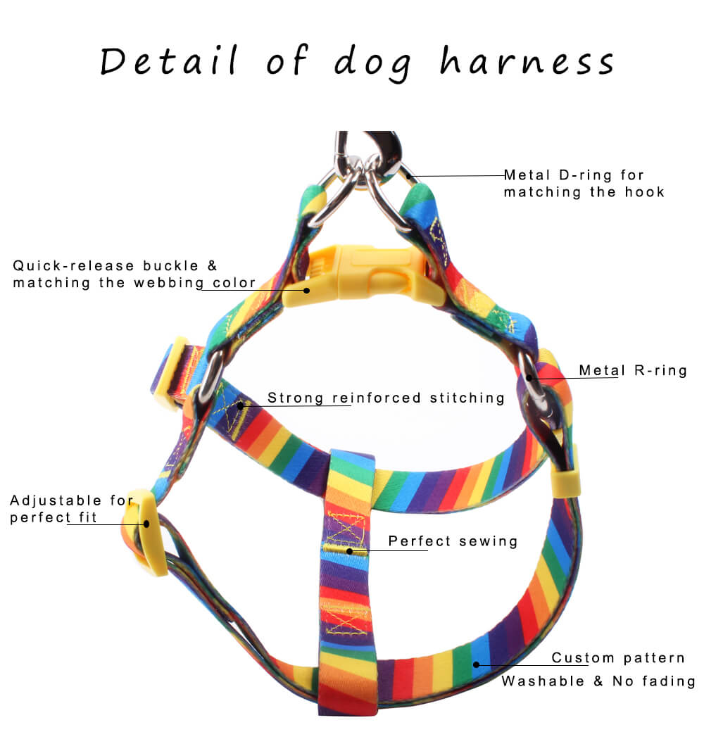 heat transfer printed pet harness