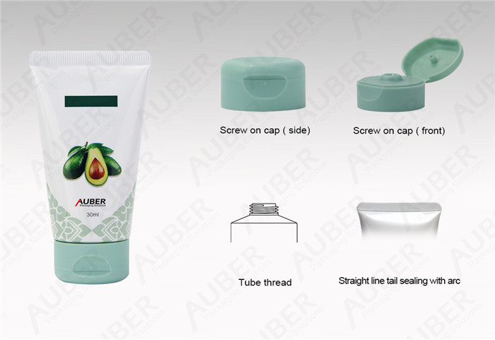 Auber D35mm Avocado Hand Cream Aluminum Laminated Tubes Factory with Flip Top Cap