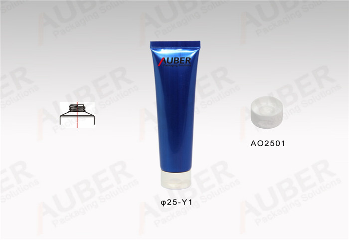 D25mm Shinny Blue Tube for Lotion with White Flip Top Cap 