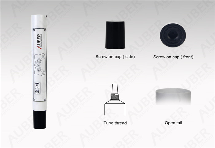 D16mm ABL Tube With Nozzle For Repairing Cream With Black Screw On Cap