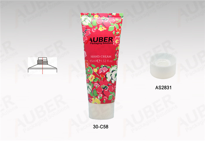 D30mm Flower Polyfoil Cosmetic Tubes with Screw On Caps 