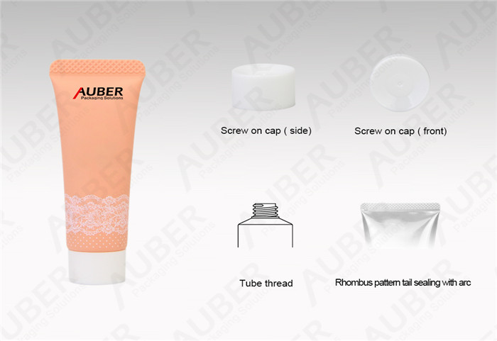 D22mm Orange Elegant Cosmetic Packaging Manufacturering with Screw On Cap