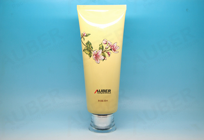 D50mm Round Cosmetic Tube for Body Lotion with Crystal Cap 