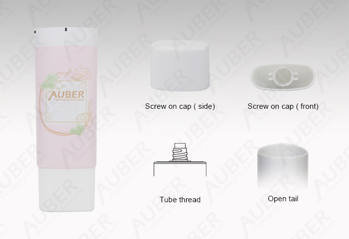 Auber D30mm White HGL Oval Tubes Wholesale for Sun Block with Screw on Cap