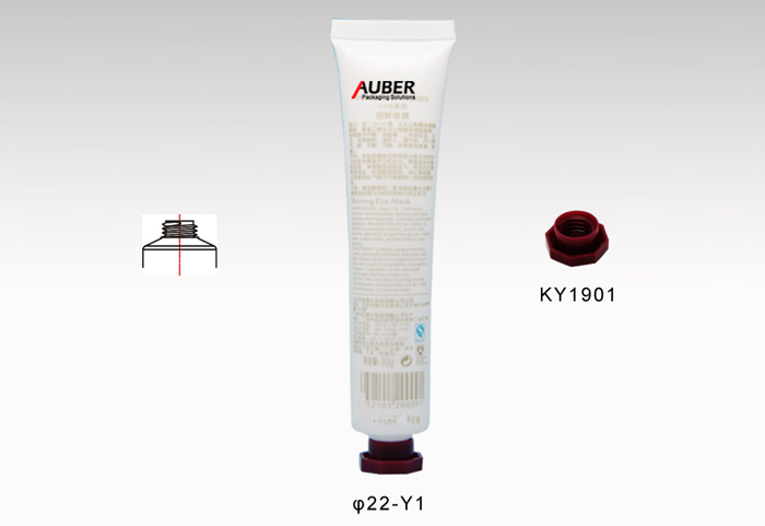 White Round Plastic Tubes For Lotion With Octagonal Cap