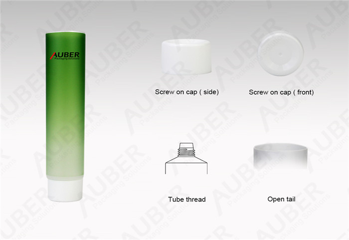 D35mm Gradual Changing Green Customized Cosmetic Packaging Manufacturer with Screw On Cap