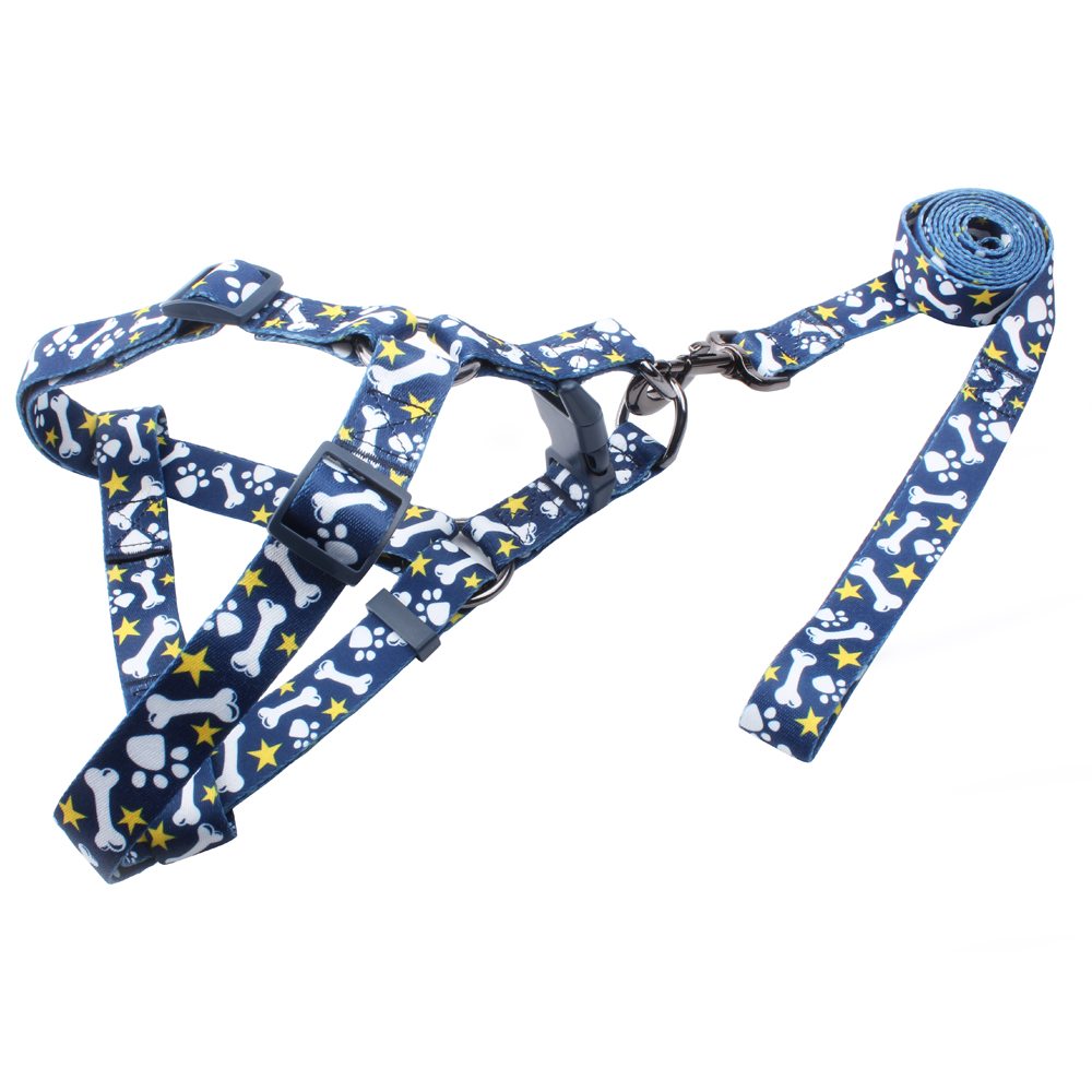 printed dog harness&leash