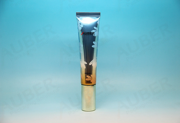 Bright Gradual Change Color Cosmetic Tube with Metalized Cap 
