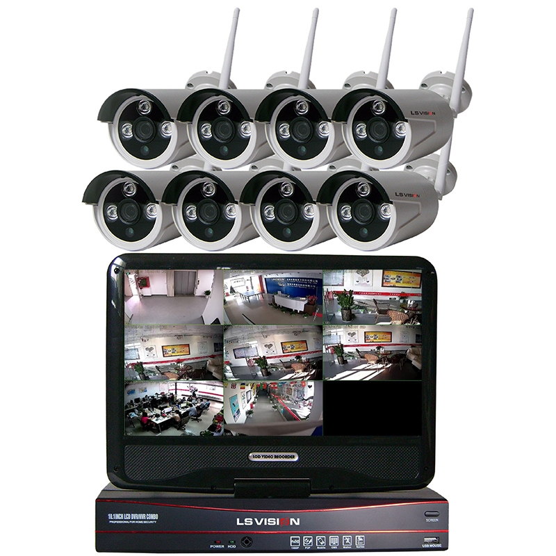 Anspo 1080p 4/8CH WiFi NVR 2MP HD IP Outdoor Wireless Security Camera System 1TB