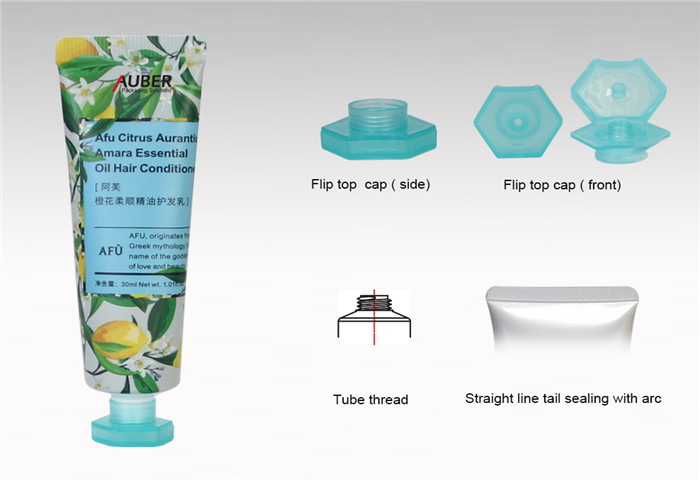 D25mm Whole Sale Metal Laminated Tubes for Hand Cream with Octagonal Flip Top Cap