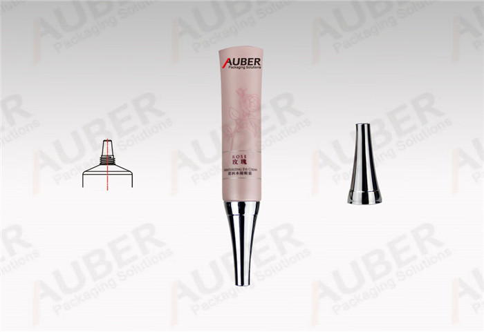 Auber D19mm Rose Eye Cream Nozzle Tube Packaging with Metalized Pointed Screw On Cap