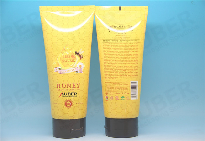 Yellow Plastic Laminated Tube for Honey Skincare Product