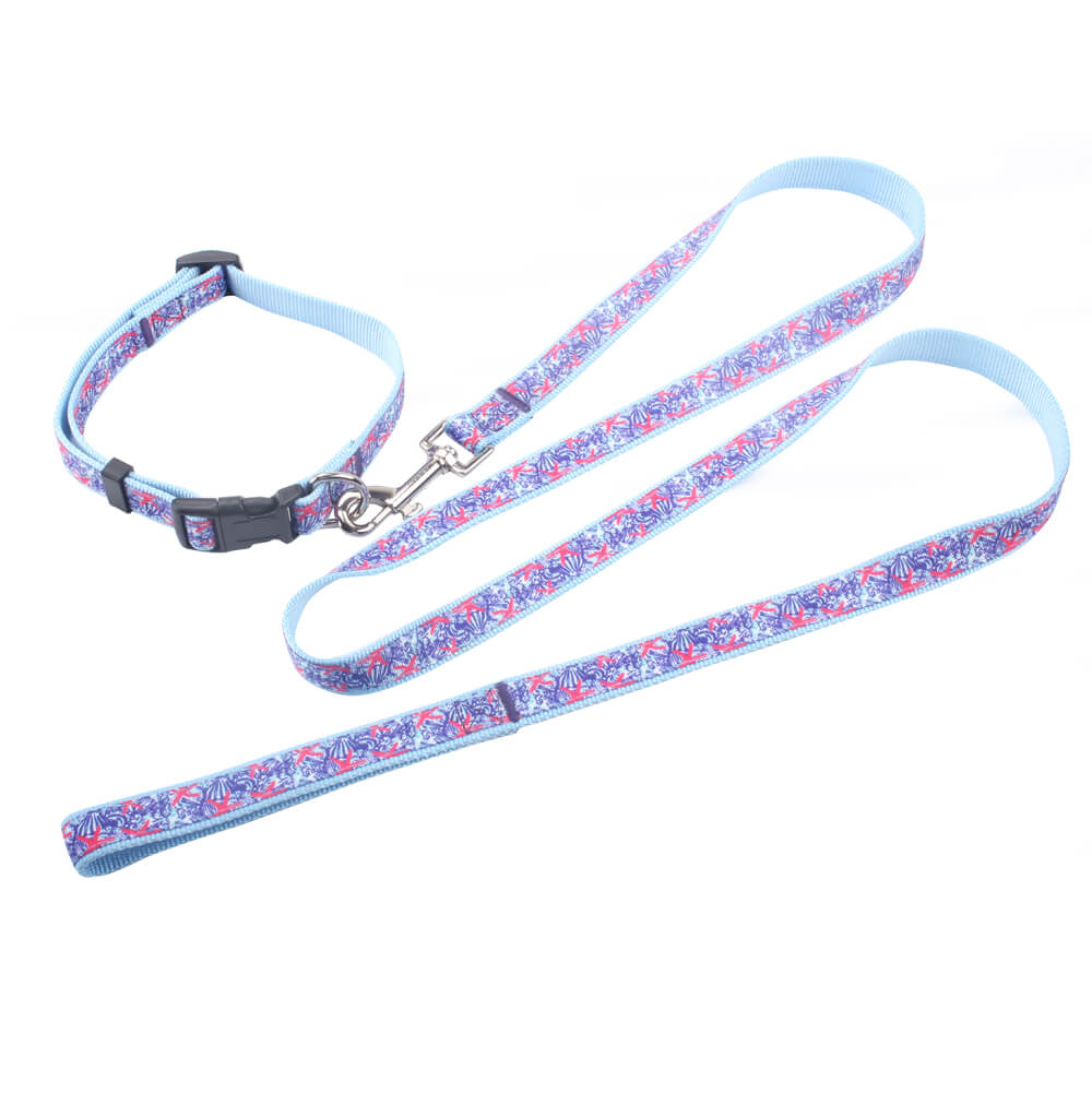 jacquard ribbon pet collars leash