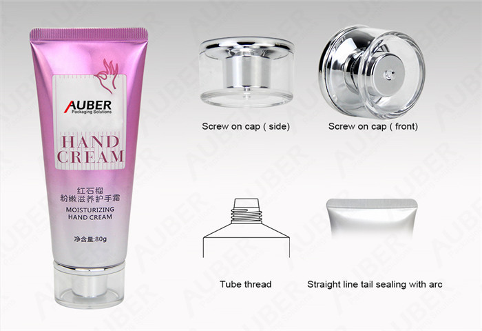 D35mm High Glossy Tube (HGL) for Hand Cream with Acrylic Screw On Cap